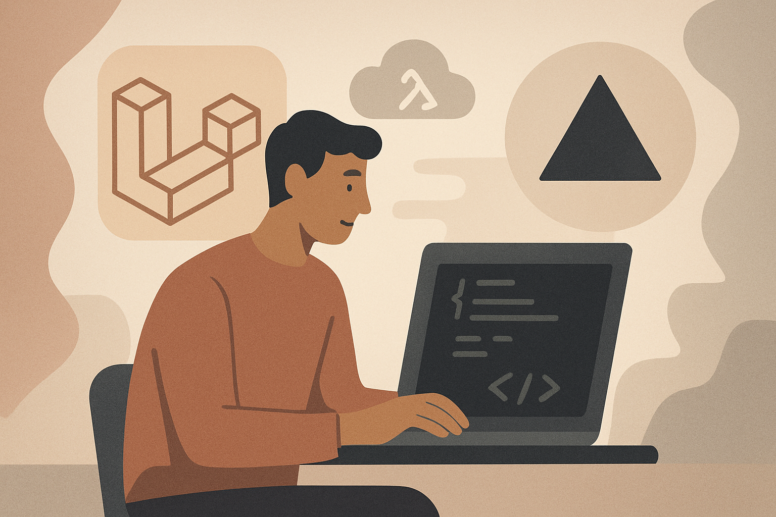 A developer working on a serverless application using Laravel and Vercel.
