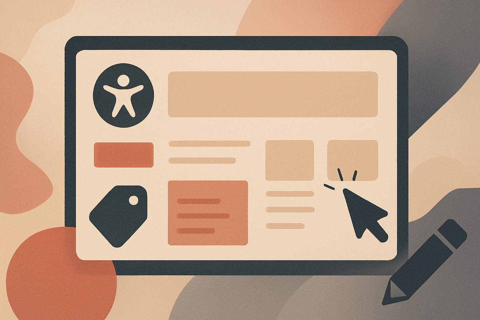 A visually accessible website design mockup